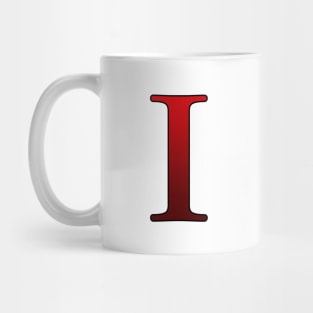 Red Roman Numeral 1 I Mug